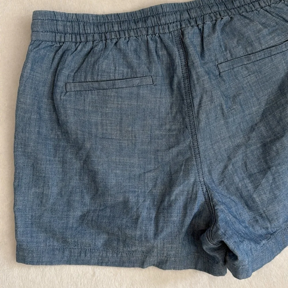 {NWT} J.Crew | Seaside Cotton Chambray Drawstring Short J2383 Oasis Blue (S) - Picture 12 of 16